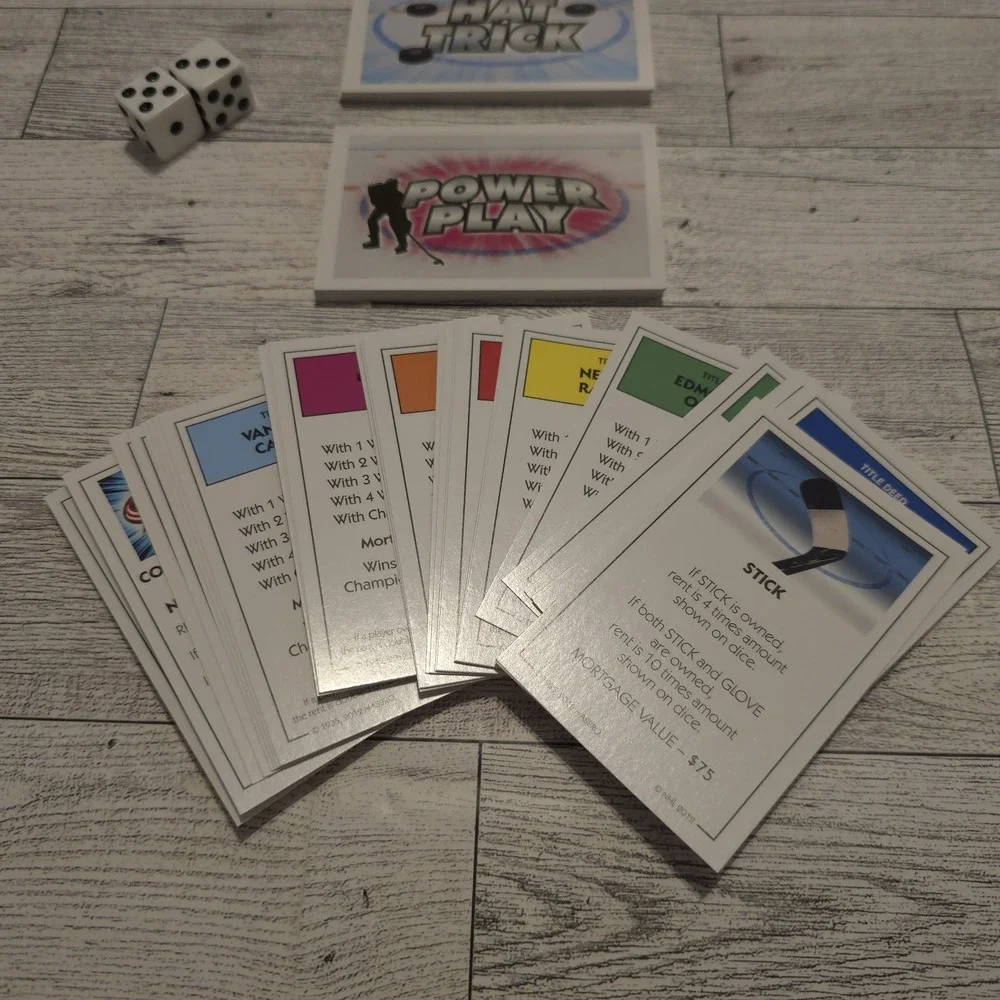 Monopoly NHL Replacement‎ Pieces Money Title Deeds Houses Hotels *NO TOKENS*